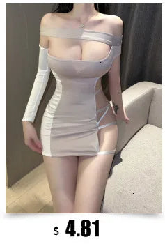 t V-neck Low cut Velvet sling ceremonial dress Side Split Slim Wrap buttocks Long Dress UR6Y