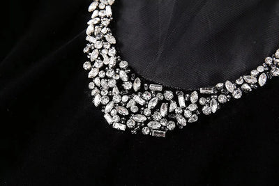 MARYYIMEI Fashion design Women's Dress Lace Splicing Long-Sleeved Beading Pretty Slim-Fit Hip Wrap Elegant Velvet Dresses