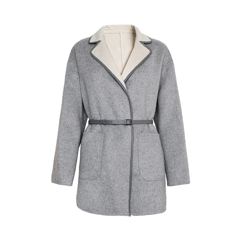 Australian Wool coats autumn and winter new luxury women's Clothing jacket hooded top