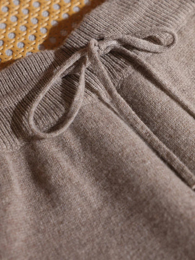 Merino Wool Pants Knitted Cashmere Shorts Trousers Above Knees