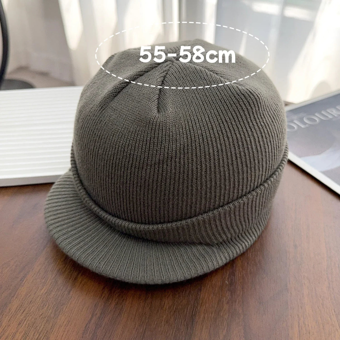 Hats Short-brimmed Woolen Army Peaked Caps Knitted Warm Hat