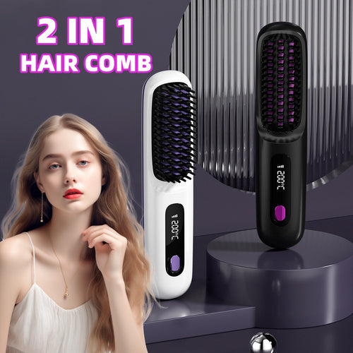 USB Charging Hair Straightening Comb