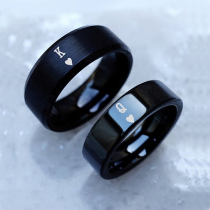 KQ Couples Fashionable King And Queen Rings